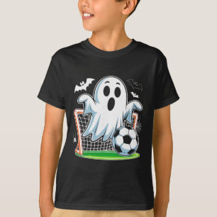Camiseta Fantasma Boo Jogando Futebol Funny Halloween Futeb