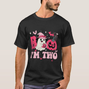Camiseta Fantasma Boo, sou duas crianças segundos aniversár