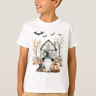 Camiseta Fantasma Branco e Laranja, de outono