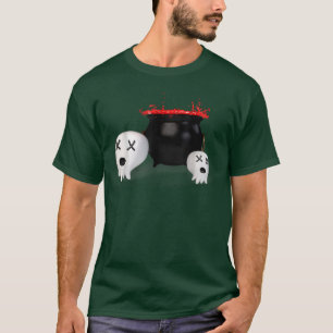 Camiseta Fantasma branco e tigela de sangue do Halloween