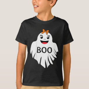 Camiseta Fantasma Com Arco Boo Girls Halloween T Shirt