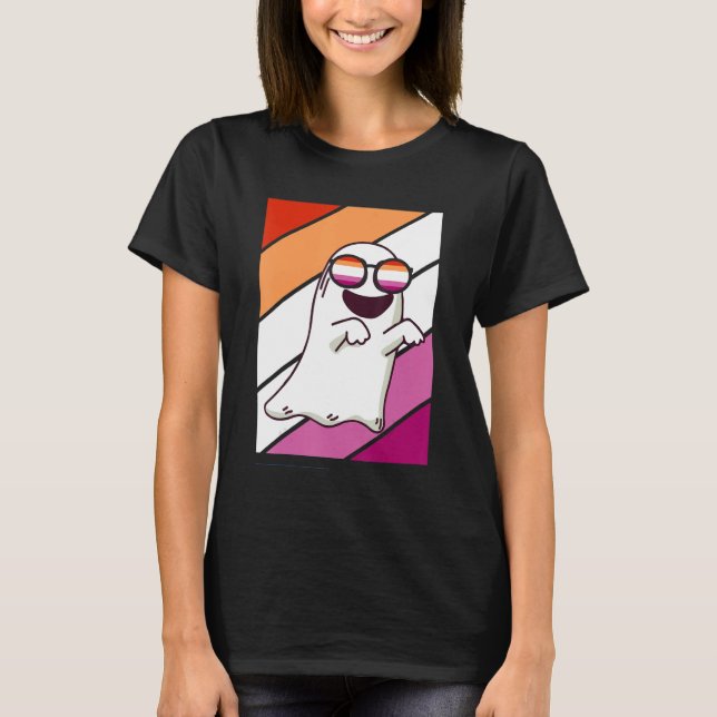 Camiseta Fantasma Com Bandeira De Orgulho Lgbtq Ord Ally (Frente)