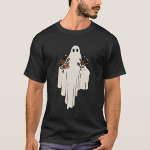 Camiseta Fantasma Com Booquetes De Flor