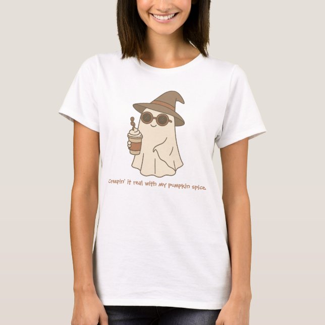 Camiseta Fantasma com Café (Frente)
