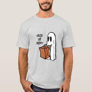 Camiseta Fantasma com o Bag Trick ou Trate Tote Bag