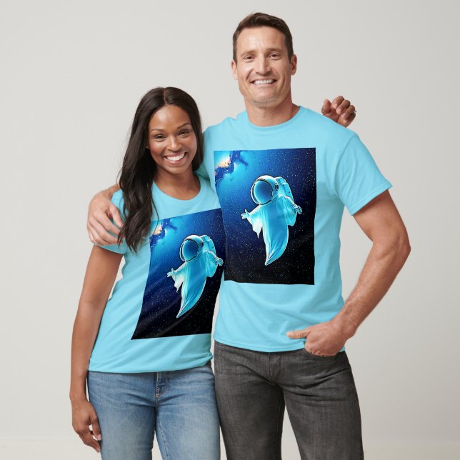Camiseta Fantasma Cósmico no Design de Espaço (Unissex)