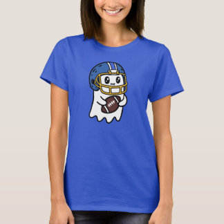 Camiseta Fantasma Cute do Halloween Temporada de Futebol As