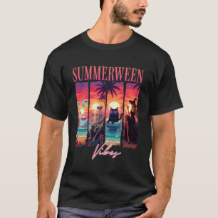 Camiseta Fantasma da Bruxa do Esqueleto do Verãoween Vibraç
