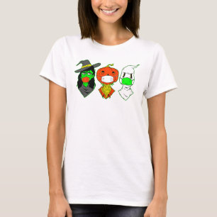 Camiseta fantasma da bruxa-espantalho-abóbora-máscara
