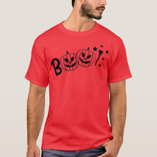 Camiseta fantasma da desaprovação boo halloween com vassour