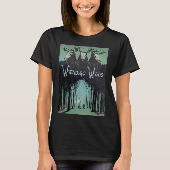 Camiseta Fantasma Da Madeira Criptid Wendigo (Frente)