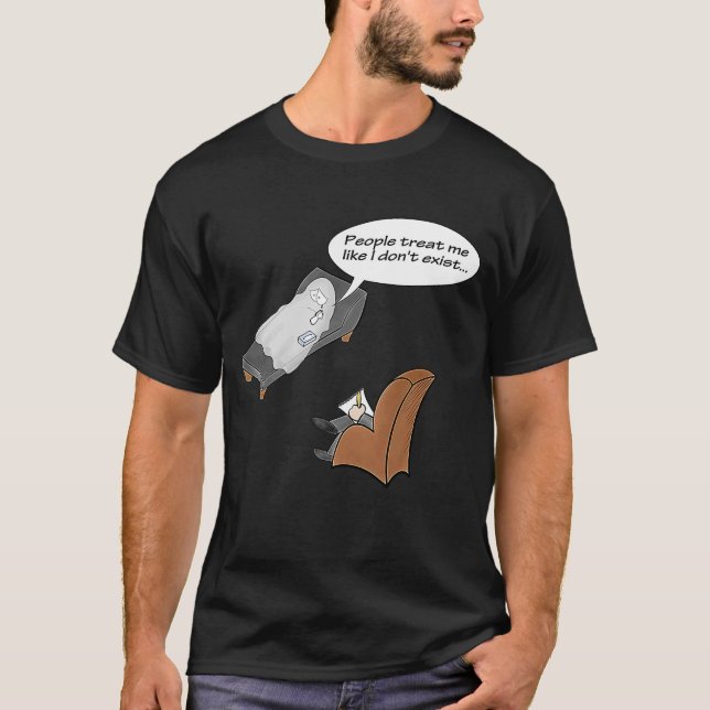 Camiseta Fantasma da terapeuta fantasma no sofá halloween (Frente)