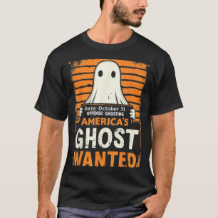 Camiseta Fantasma das Américas Procurado Funny Halloween Gh