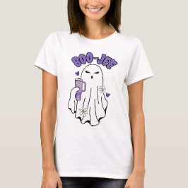 Camiseta Fantasma de Boo-Jee Cute Halloween com 40oz Tumble