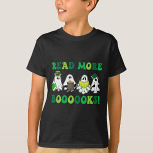 Camiseta Fantasma de Booooks Fofos Leia Mais Livros Profess