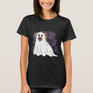 Camiseta Fantasma de Cachorro Feminino Cachorro Fofo Vestid