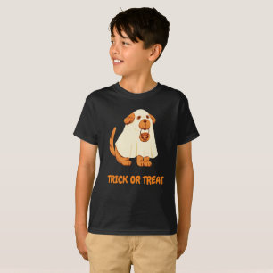 Camiseta Fantasma de Cachorro Fofo Roupa Divertida de Hallo