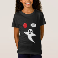 Fantasma de Cartoon Bonito com Balão Vermelho