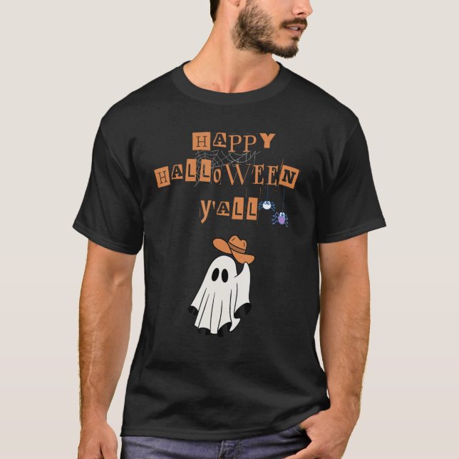 Camiseta fantasma de cowboy halloween (Frente)