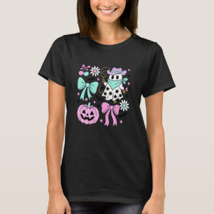 Camiseta Fantasma de Cowgirl Adorable Halloween Arco de Abó