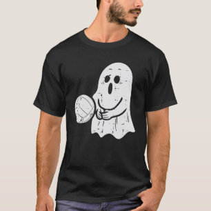 Camiseta Fantasma de Dia de as Bruxas engraçado de Voleibol