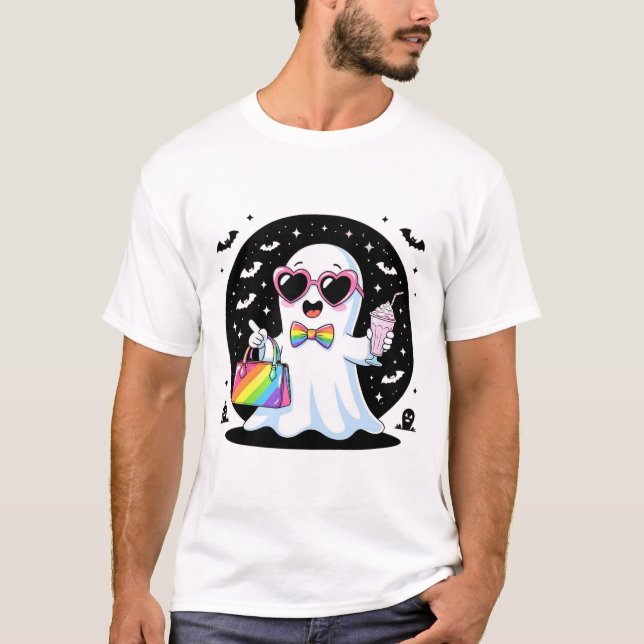 Camiseta fantasma de Fahion assustadora do Hallowe (Frente)