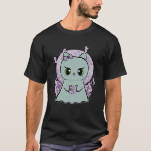 Camiseta Fantasma De Gato Negro E Magia De Animes Bons Para