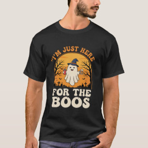 Camiseta Fantasma de Halloween Aqui Para As Vaias