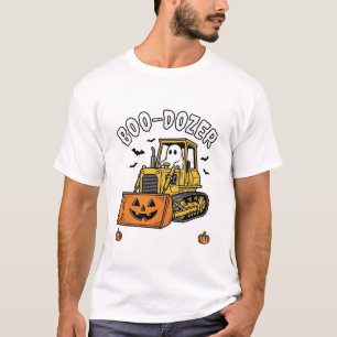Camiseta Fantasma de Halloween Boo Dozer Bulldozer Engraçad