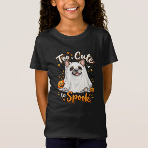 Camiseta Fantasma de Halloween Bulldog Francês Fofo
