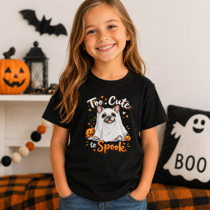 Camiseta Fantasma de Halloween Bulldog Francês Fofo