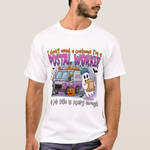 Camiseta Fantasma de Halloween,Carteiro