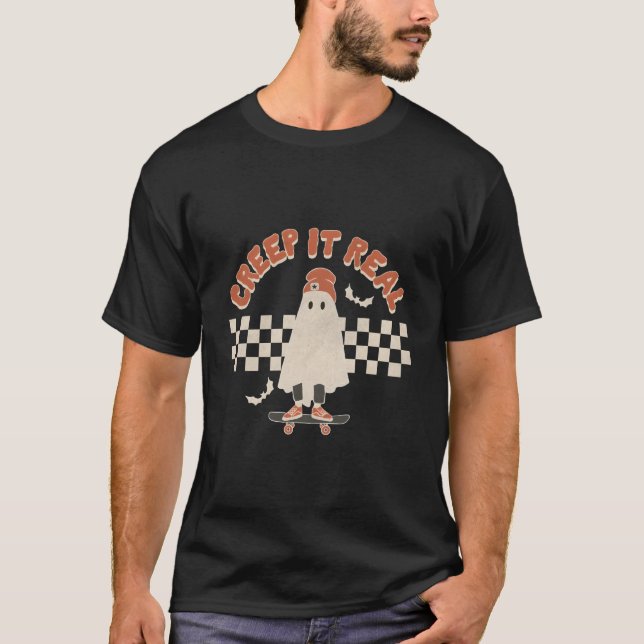 Camiseta Fantasma de Halloween Creep It Real Para (Frente)
