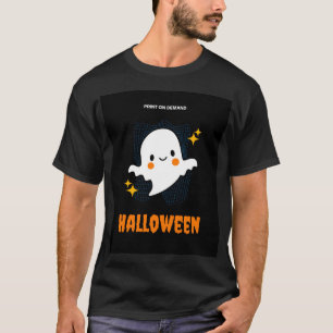 Camiseta Fantasma de Halloween Fofo SVG PNG PDF Retro Assus