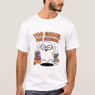 Camiseta Fantasma de Halloween Muito Sinistro para a Escola