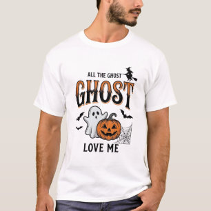 Camiseta Fantasma de Halloween Todos os Fantasmas Me Amam D