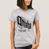 Camiseta fantasma de Omaha, de uso feminino