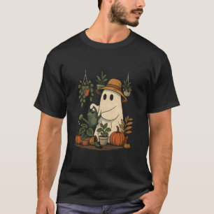 Camiseta Fantasma de Planta Engraçado Jardineiro Assustado