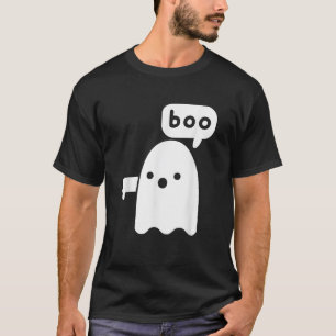 Camiseta Fantasma de Polegar para Baixo Gritando Boo Desapr