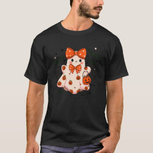 Camiseta Fantasma de Renda Coquete Menina Fantasma Arco Hal
