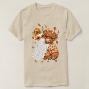 Camiseta fantasma de vaca das Terras Altas no outono, Dia d