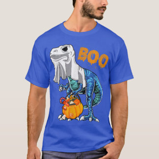 Camiseta Fantasma Dinossauro T Re Engraçado Boo Halloween P