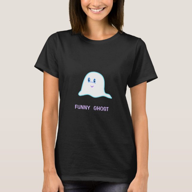 Camiseta Fantasma Divertido de Halloween (Frente)