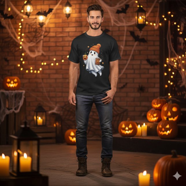 Camiseta Fantasma do Bom Halloween (Criador carregado)