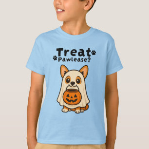 Camiseta Fantasma do Cachorro Corgi de Tratamento de Trutas