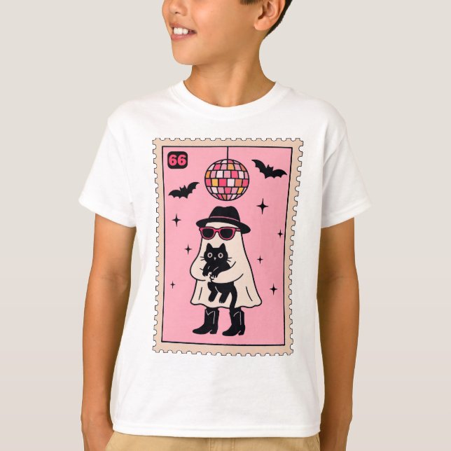 Camiseta Fantasma do Disco Retroativo com Carimbo de Dia da (Frente)