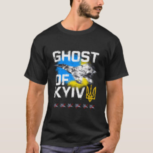 Camiseta Fantasma Do Jato De Combatente Da Ucrânia Por Kiev