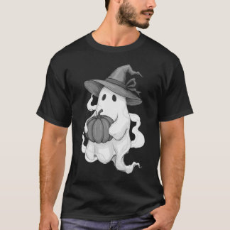 Camiseta Fantasma do outono com Abóbora