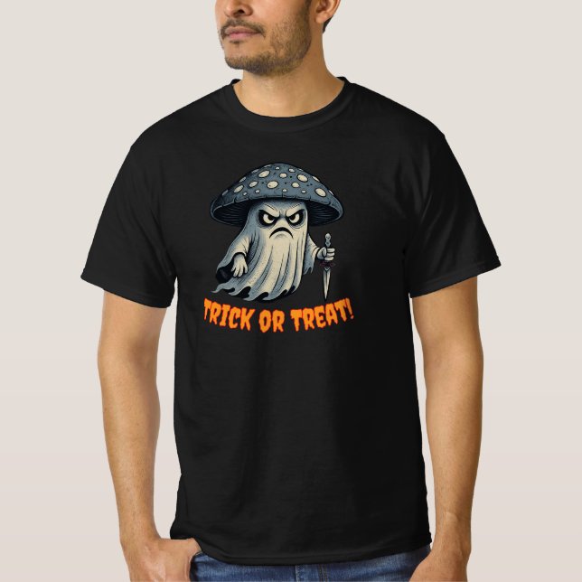 Camiseta Fantasma do Shroom-Spooky Assassino com Faca "TOT" (Frente)