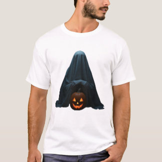 Camiseta fantasma e jack ou lanterna halloween